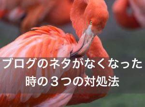 ブログのネタ