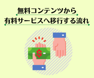 無料コンテンツから有料サービスへ移行する流れ